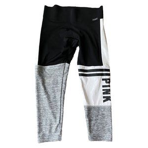 Victoria Secret Pink Women Size Small Black White Leggings Stretch Athletic Yoga